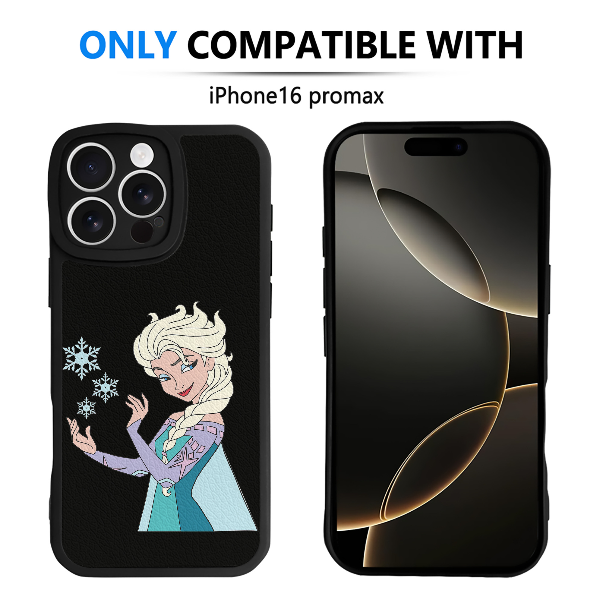 （画像用） アナと雪の女王 アンナ エルサ Frozen Anna Elsa 【iPhone 16シリーズ対応】シリコンスマホケース（レザー調） 材質：シリコン
